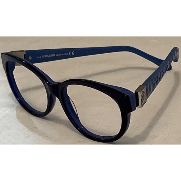 Roberto Cavalli Reethi 756 092 Eyeglasses Frame ~ Navy / Blue - Picture 1 of 8